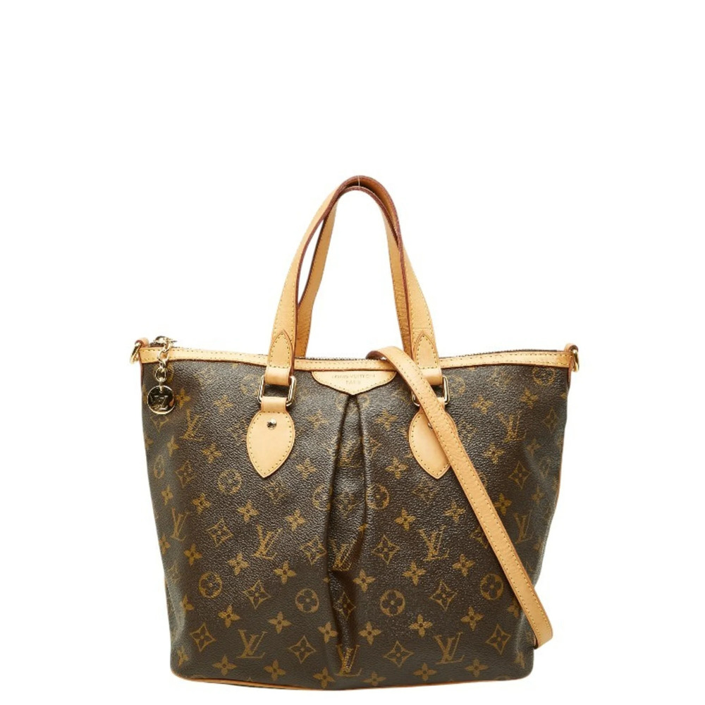 LOUIS VUITTON Authentic Brown Monogram Leather Shoulder Bag